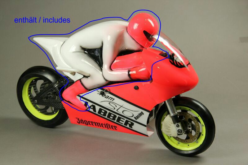 STO-03: Lexanverkleidung Tank/Sitzbank/Fahrer "RACER" unlackiert für JABBER STO-03